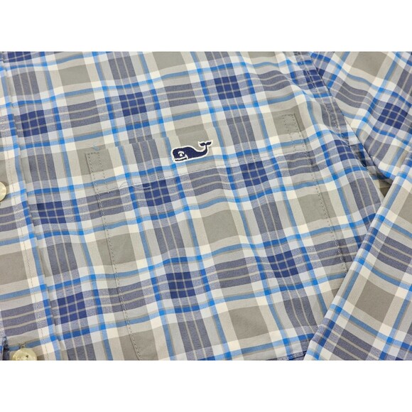 VINEYARD VINES S On-The-Go Nylon‎ Plaid Shirt Button Down Dress Shirt Men's EUC - Picture 3 of 8